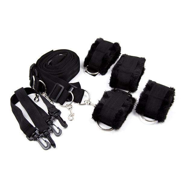 Long Velvet With Hog Tie Bed Bondage Restraints