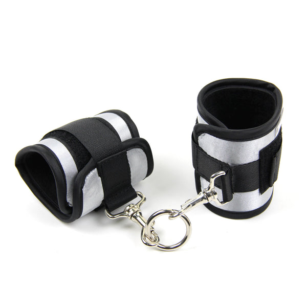 SM Ball Gag With Wrist Restraints Bondage Set