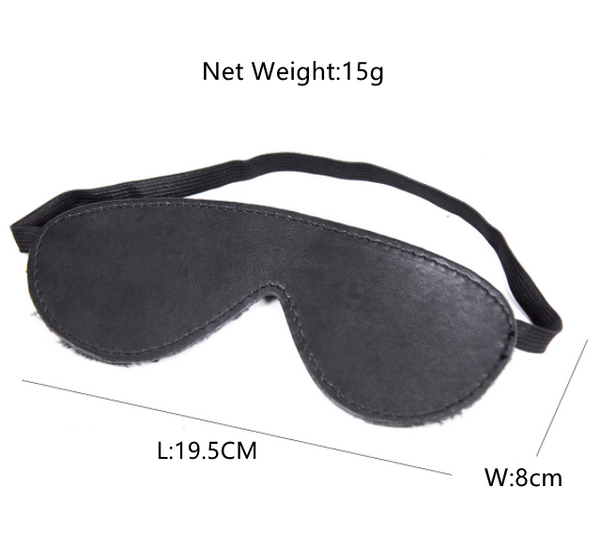 Leather Furry Blindfold BDSM Sex Toys