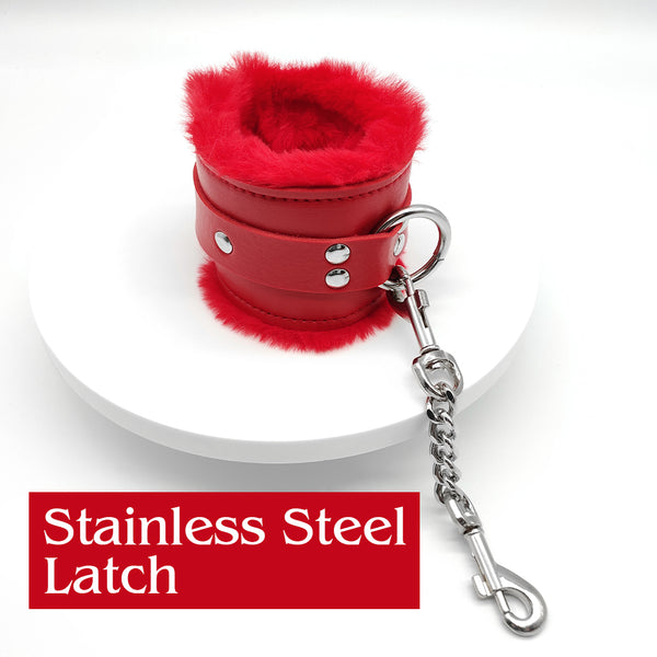 Menottes en peluche pour les yeux bandés et les chevilles pour esclave BDSM 