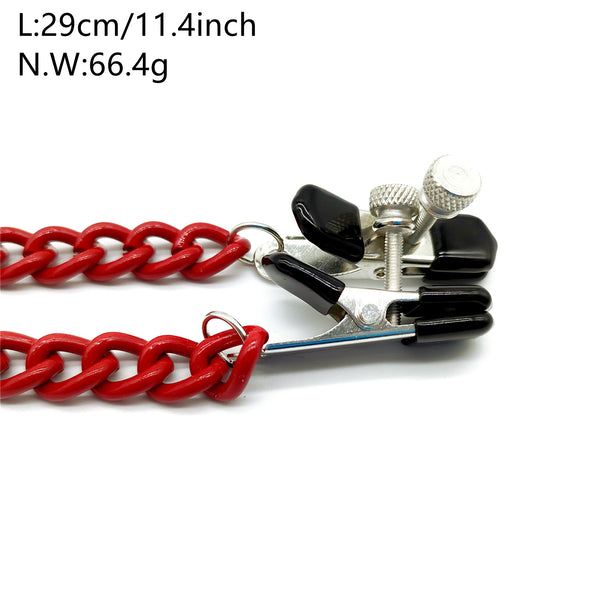 Pinces à tétons avec chaîne