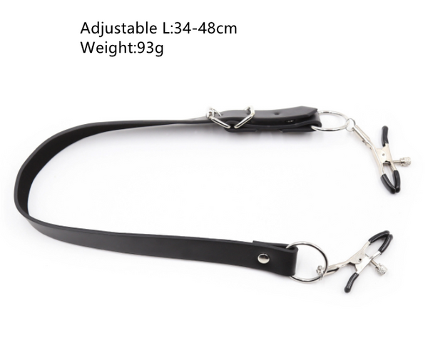 Pinces à tétons avec ceinture réglable pour jeux SM 