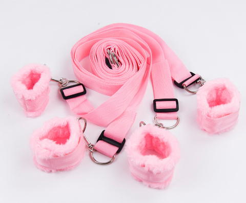 BDSM Body Bondage Kit Handcuffs with Ankle Cuffs