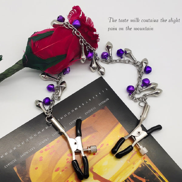 Sexy Flirt Nipple Clamps Labia Breast Nipple Clamps With Chain