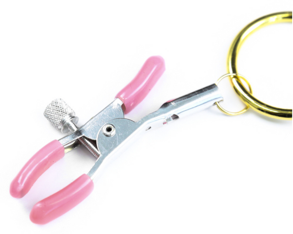 Pinces à tétons avec chaînes en or BDSM Bondage Restraints