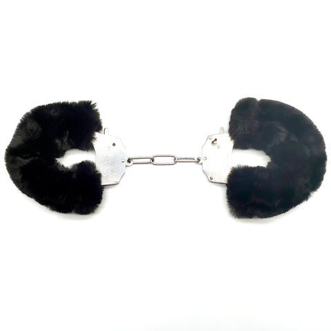 Stainless Steel Plush Handcuffs for Sex Games
