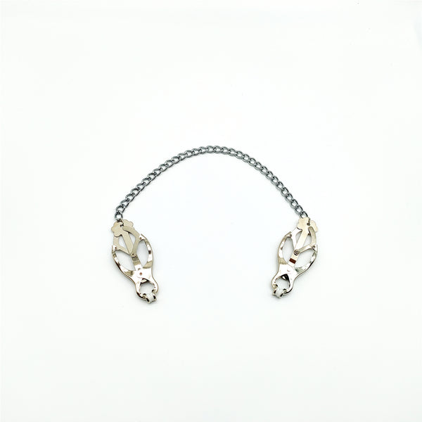 BDSMニップルクローバークランプ（チェーン付き）