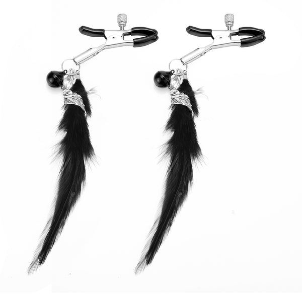 Pinces à tétons en plumes, accessoires sexuels