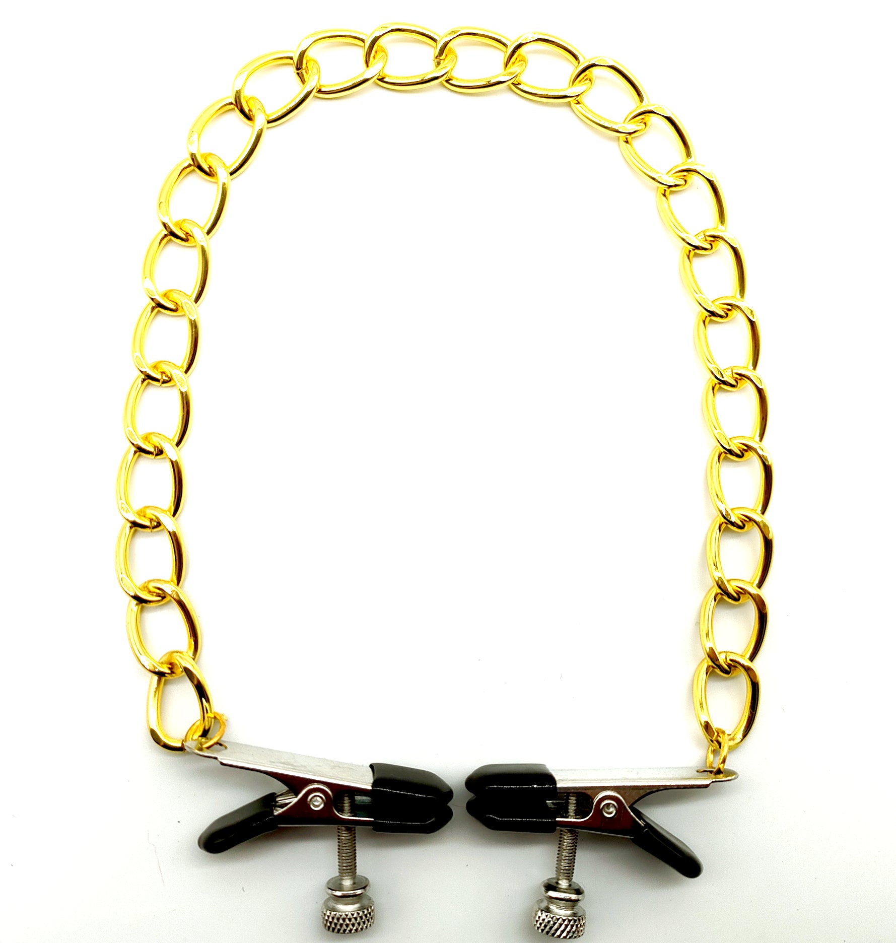 ゴールドチェーン付きニップルクランプ