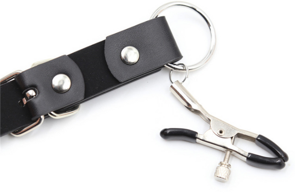 Pinces à tétons avec ceinture réglable pour jeux SM 