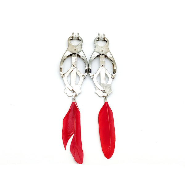 Pinces à tétons, accessoires sexuels, pinces à seins en plumes