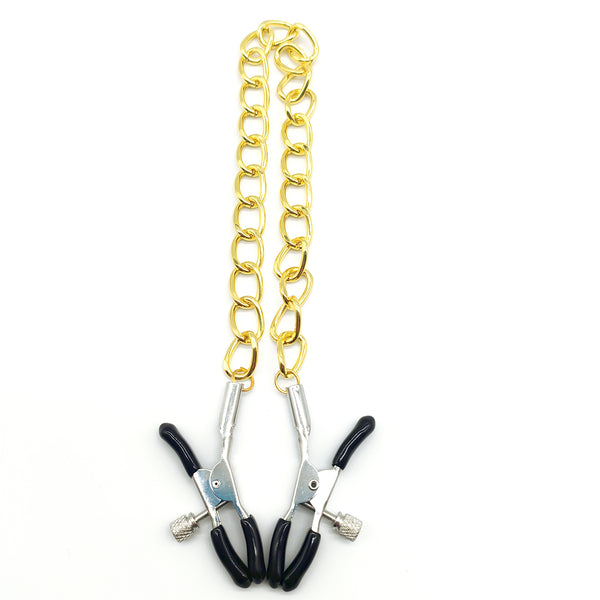 Pinces à tétons avec chaîne pour jeu BDSM