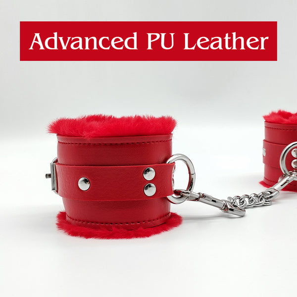 Menottes en peluche pour les yeux bandés et les chevilles pour esclave BDSM 