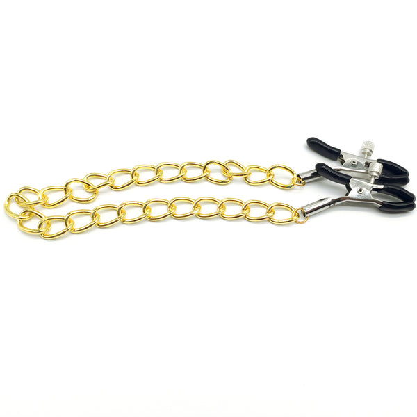 Pinces à tétons avec chaîne pour jeu BDSM