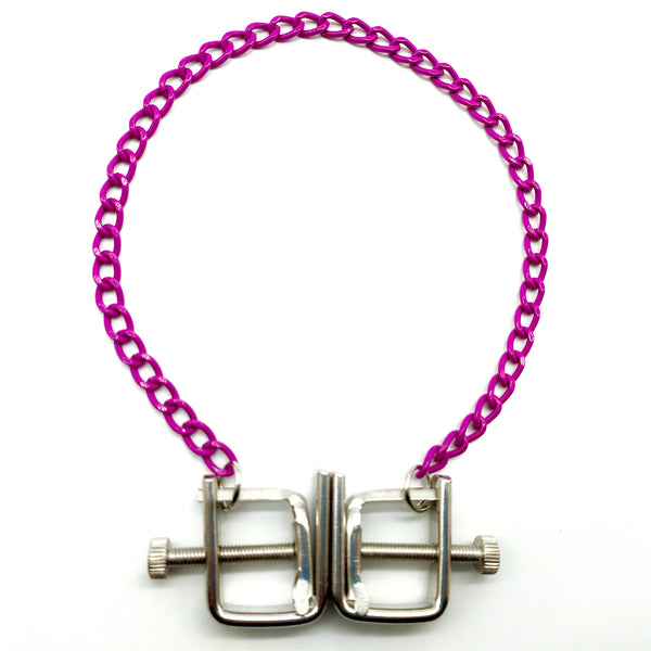 Pinces à tétons avec chaîne 