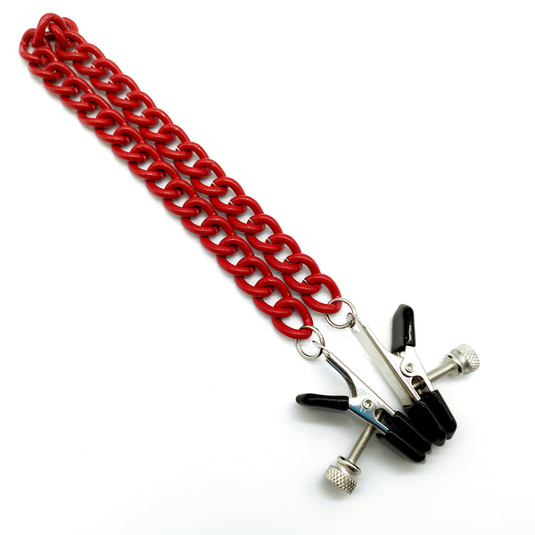 Pinces à tétons avec chaîne