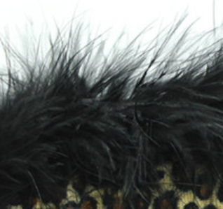 Leopard Satin Eye Mask with Feather BDSM Sex Blindfold