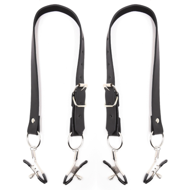 Pinces à tétons avec ceinture réglable pour jeux SM 