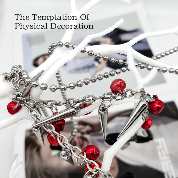 Pinces à tétons en métal coloré avec cloches et bondage BDSM 