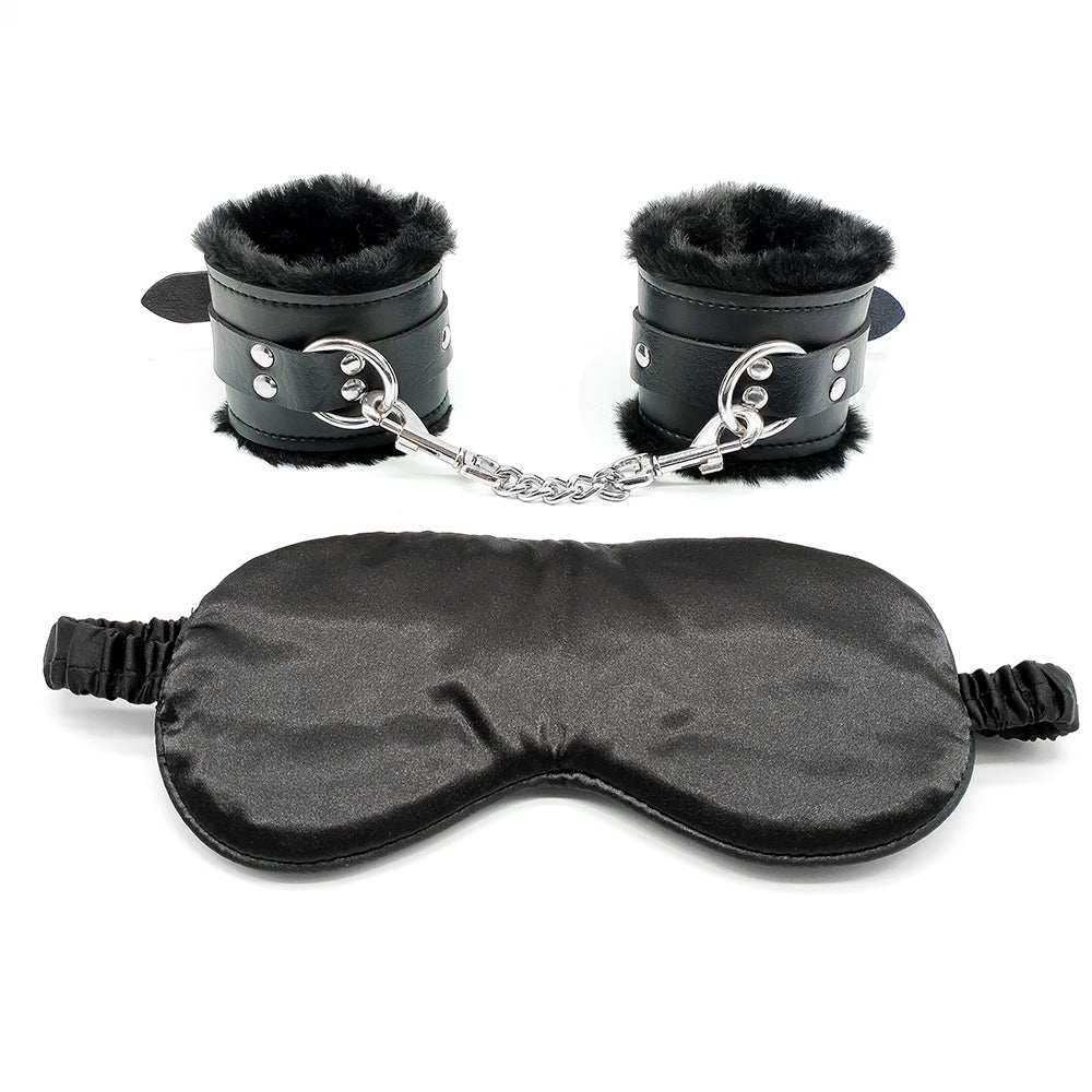 Menottes en peluche pour les yeux bandés et les chevilles pour esclave BDSM 