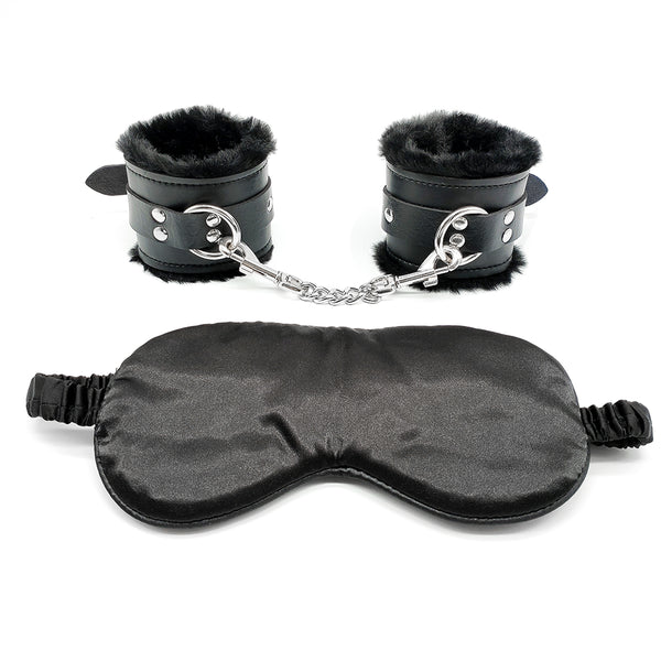 Menottes en peluche pour les yeux bandés et les chevilles pour esclave BDSM 