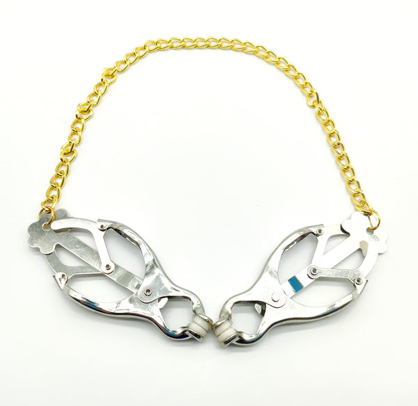 BDSMゲーム用チェーン付きニップルクランプ