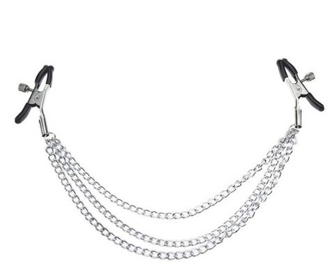 BDSM Nipple Clamps with Chains For Women