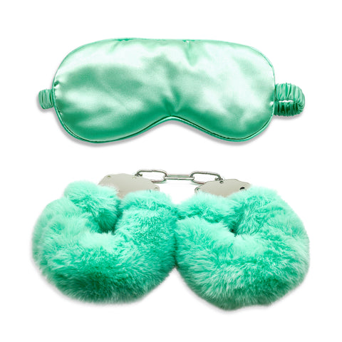 2pcs Bondage Suit Adult Plush Handcuffs with Sex Blindfold
