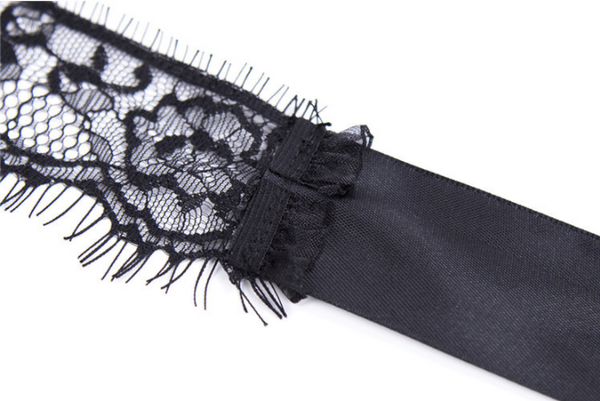 Black Lace Blindfold BDSM Flirting Toys Sex Eye Mask