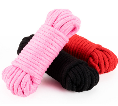 10m Cotton Rope (Red, Black ,Pink)