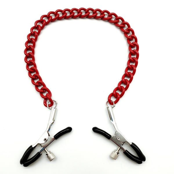 Pinces à tétons avec chaîne 