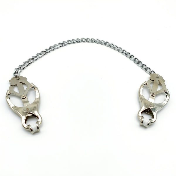 BDSMニップルクローバークランプ（チェーン付き）