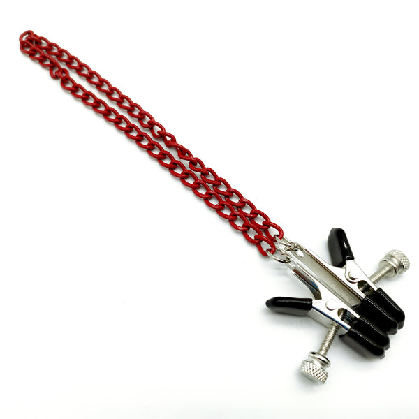 Pinces à tétons avec chaîne pour jeux sexuels