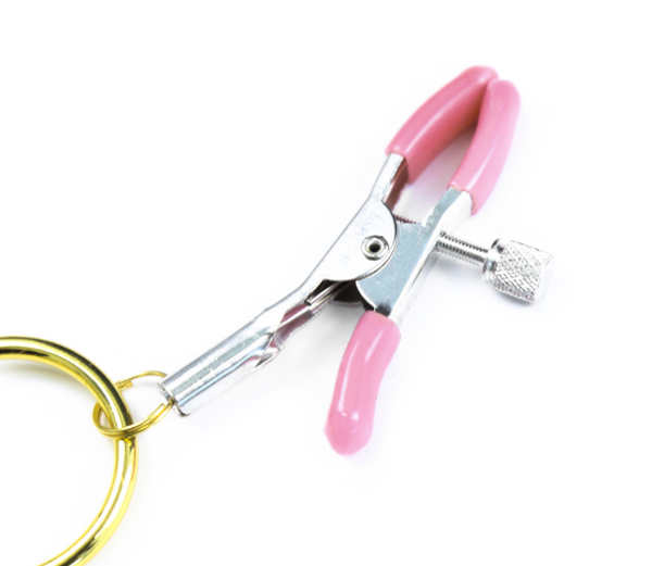 Pinces à tétons avec chaînes en or BDSM Bondage Restraints