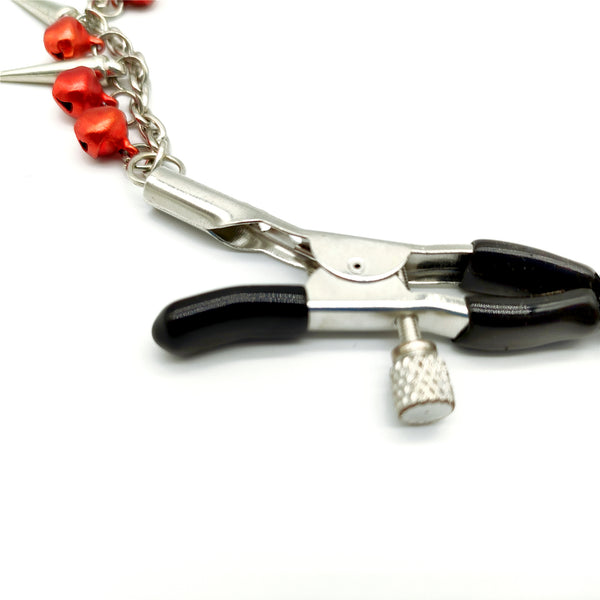 Pinces à tétons avec clochettes pour le plaisir sexuel