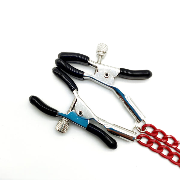 Pinces à tétons avec chaîne 