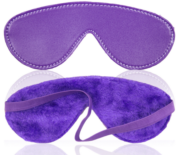 Leather Furry Blindfold BDSM Sex Toys