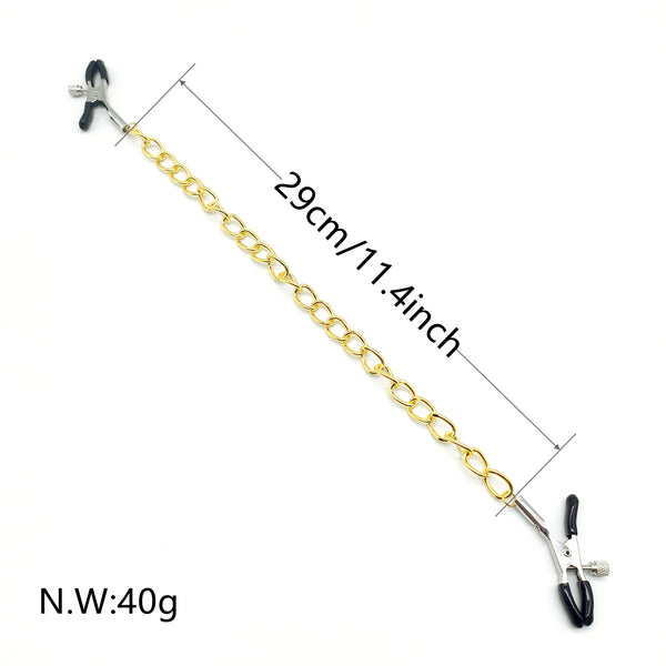 Pinces à tétons avec chaîne pour jeu BDSM