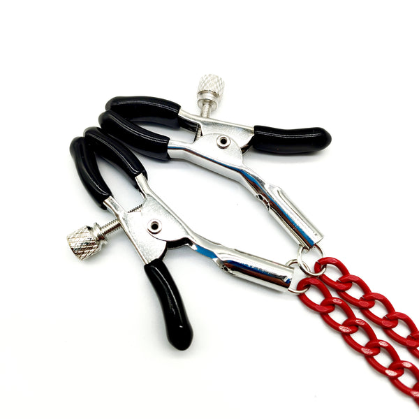 Pinces à tétons avec chaîne 