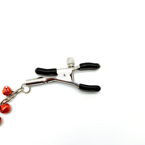 Pinces à tétons avec clochettes pour jeux sexuels