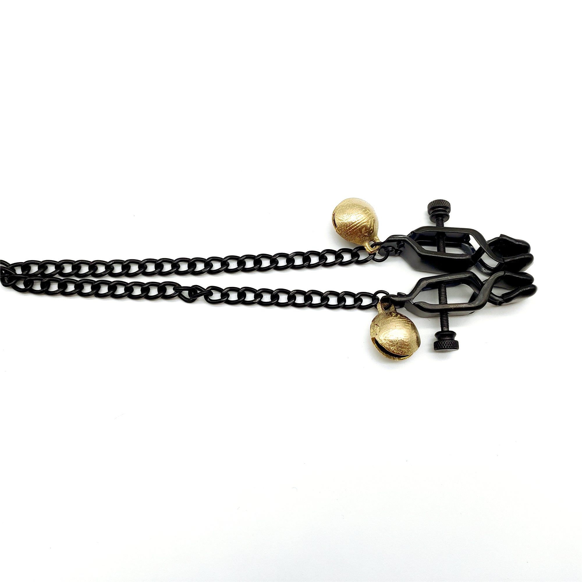 Pinces à tétons avec cloche en bronze pour le plaisir sexuel