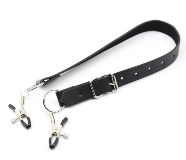 Pinces à tétons avec ceinture réglable pour jeux SM 
