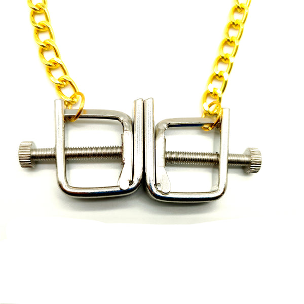 Pinces à tétons avec chaîne 