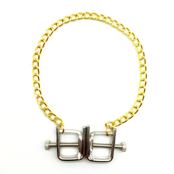 Pinces à tétons avec chaîne 