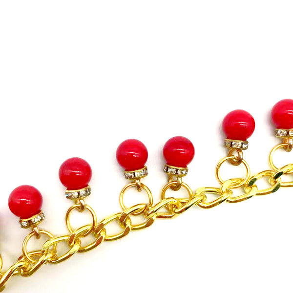 Pinces à tétons avec chaîne en or