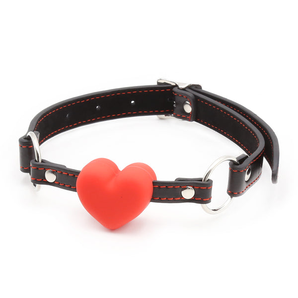 Mouth Ball Gag with Pu Silicone Metal Accessories Adult  62cm Sex Play