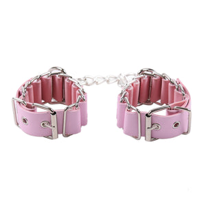 Menottes en PU avec accessoires de chaîne