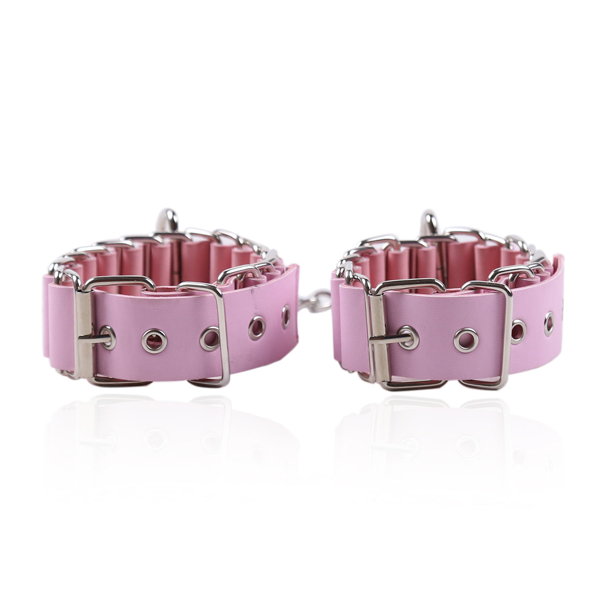 Menottes de cheville en PU avec accessoires de chaîne