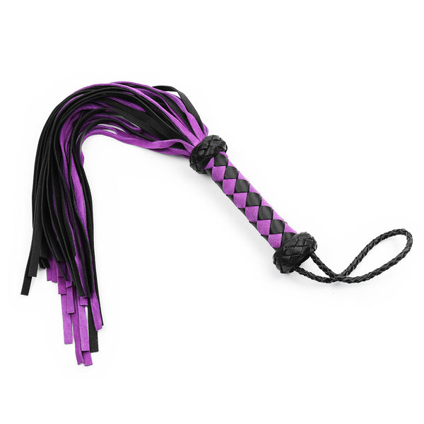 Flogger en cuir de 70 cm pour jeux SM pour adultes
