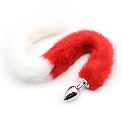 Faux Fur Rabbit Tail With Metal Anal Plug
